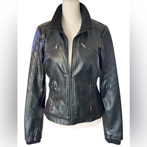 Therapy by Lane Crawford Women's Quilted-Shoulder Utility Jacket Size M